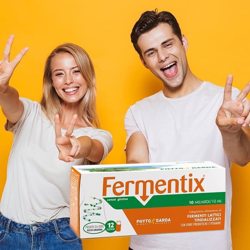 Men vi sinh _ FERMENTIX _ Mã FS.01 _ Hộp 12 lọ 10ml  _ Hộp màu vàng cam