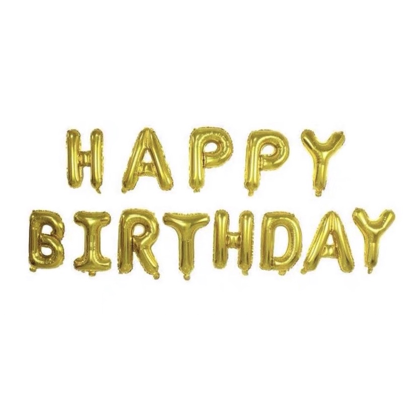 Bóng chữ Happy Birthday nhiều màu sắc trang trí sinh nhật