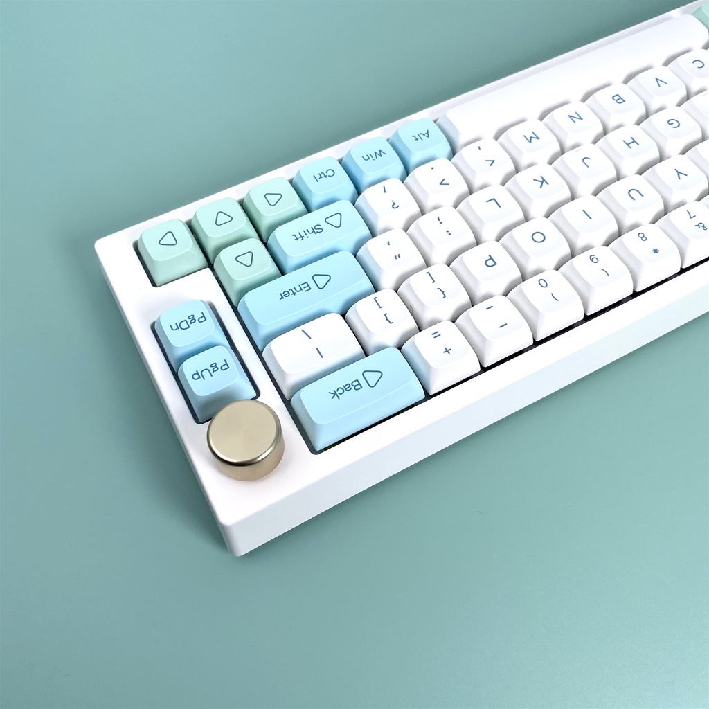 Ice Mint Keycap 132 phím tông màu bạc hà thiết kế XDA PBT hỗ trợ bàn phím 61/64/68/78/84/87/96/980/108