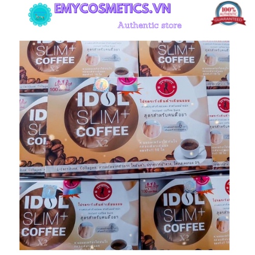 Combo 1 Hộp Cà Phê Idol Slim+ Coffee X2 Mẫu Mới Và 1 Hộp Idol DTX Thái Lan