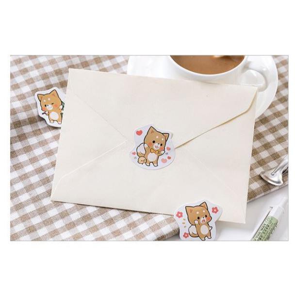 Bộ 46 Sticker Cún Đáng Yêu Hàn Quốc dán trang trí E37