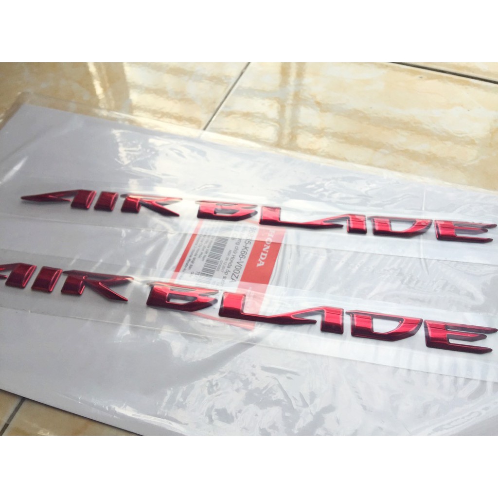 Tem chữ nổi Air Blade 2015 hàng zin cao cấp - màu đỏ