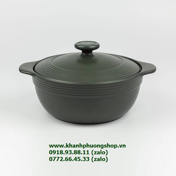 Nồi sứ minh long thân thấp 1.9L có nắp đậy - nồi sứ minh long thân thấp 1.9L