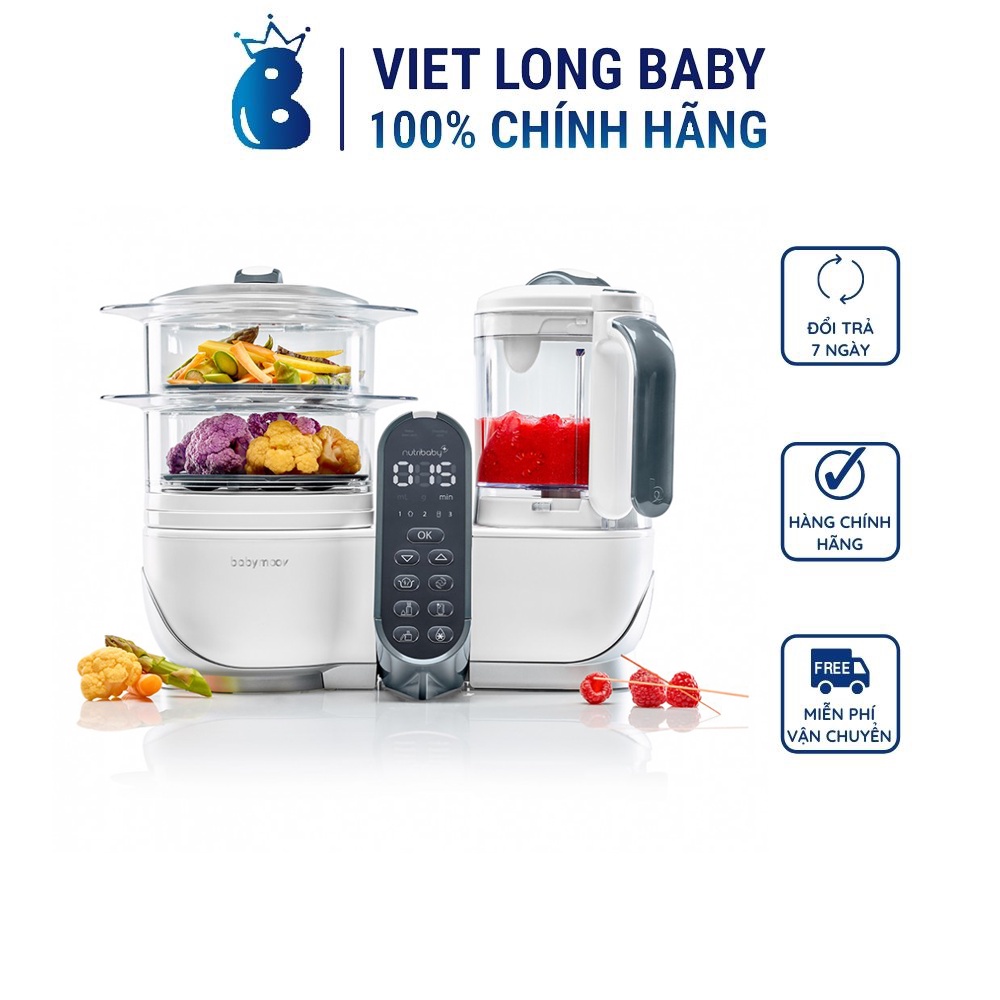[Hàng chính hãng] Máy tiệt trùng xay hấp đa năng Nutribaby Plus 5in1 Babymoov