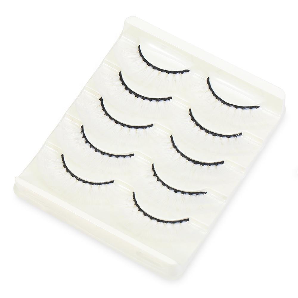 Bộ 5 Cặp Lông Mi Giả SKONHED Màu Trắng Thời Trang Cho Nữ