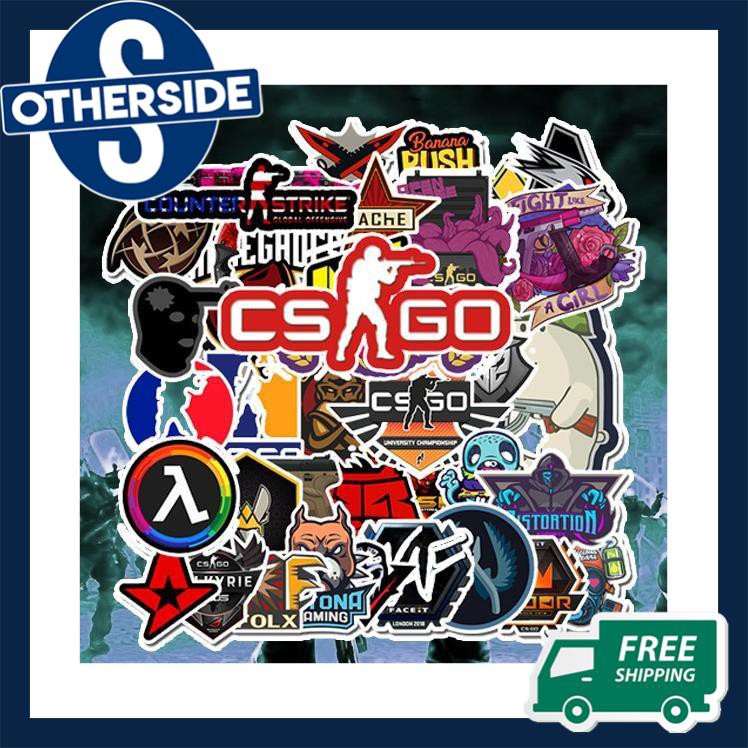 SET 50 MIẾNG STICKER CSGO COUNTER-STRIKE CHỐNG NƯỚC DÁN NÓN BẢO HIỂM, LAPTOP, VALI, TỦ, BÀN HỌC, XE MÁY