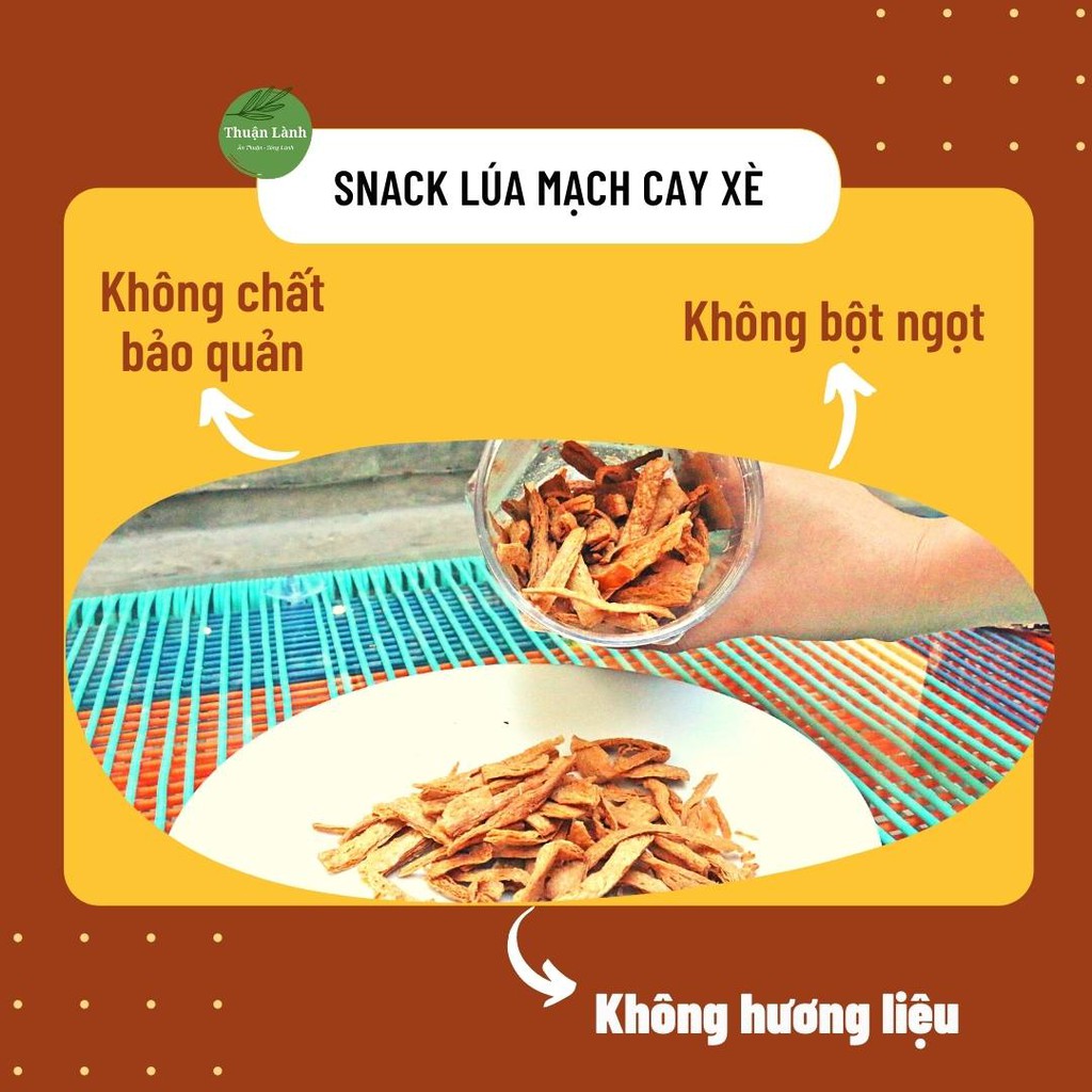 Snack Lúa Mạch Cay Xè - Thuận Lành - Ăn vặt healthy, thuần thực vật, giảm cân