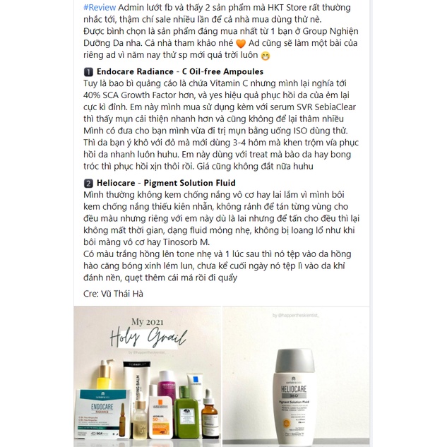 Endocare Radiance C Oil Free Ampoules - Tinh chất dưỡng ẩm và làm săn chắc da