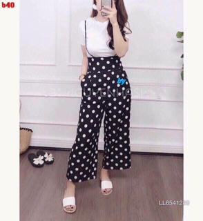 Set Áo Thun - Yếm Chấm Bi