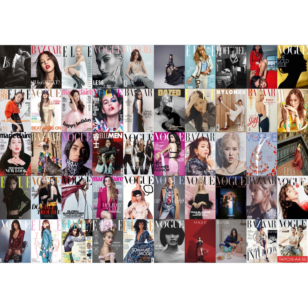 [Bìa Tạp Chí]Combo/set 50 Phụ Kiện Trang Trí Chụp Ảnh Sản Phẩm Khổ A4 A5