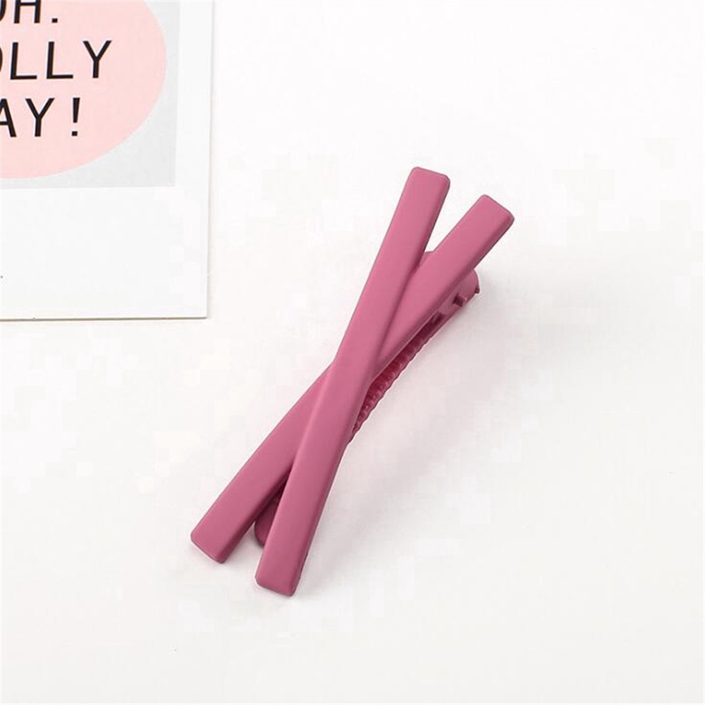 Kẹp tóc nữ màu trơn kiểu dáng đơn giản phong cách Hàn Quốc cá tính