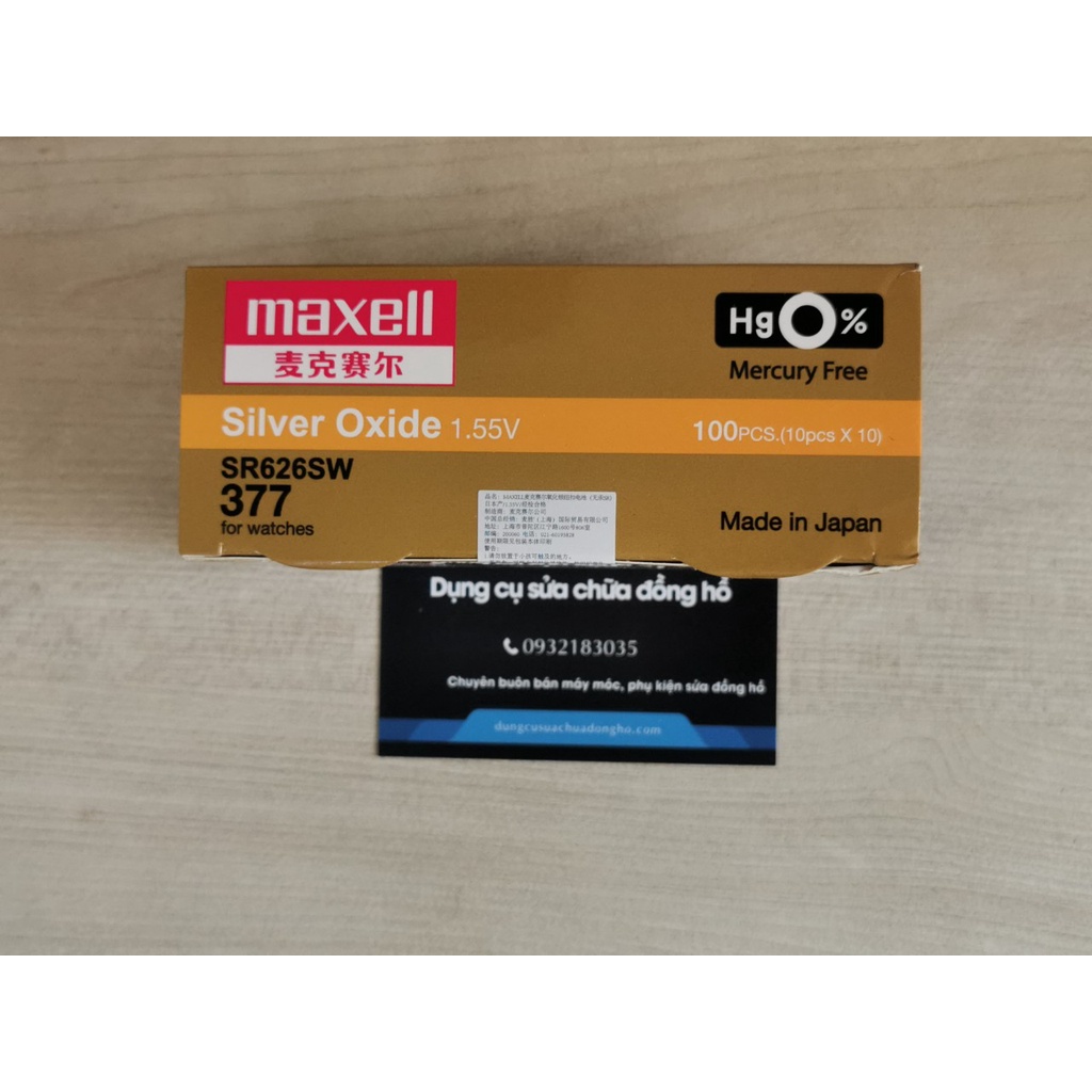 Pin Maxell SR626SW - 626 - 377  Pin Đồng Hồ Đeo Tay Chính Hãng