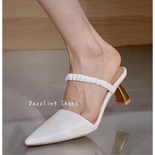 [ẢNH THẬT] [SIÊU SALE] Mules gót vimily mũi nhọn phối quai mảnh phụ tôn dáng, sang chảnh đi chơi, đi làm-SS159