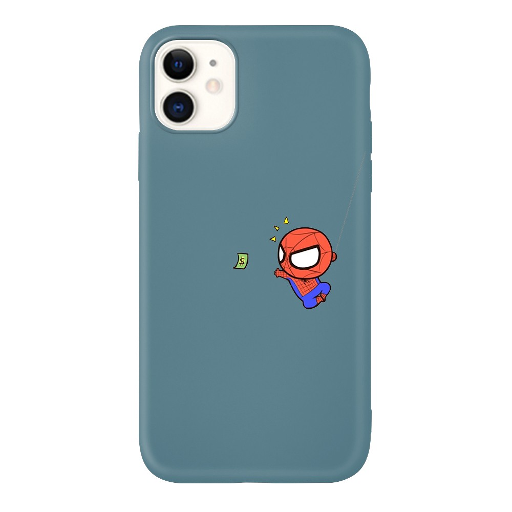 Ốp lưng silicone mềm hình người nhện cho IPhone 6 6s 7 8 Plus X XS XR XSMax 11 11Pro Max | BigBuy360 - bigbuy360.vn