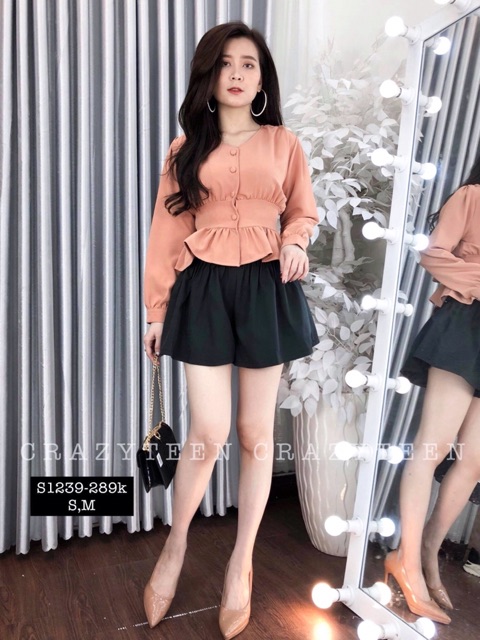 Áo peplum bigsize 67-85kg (1size) hinh thật