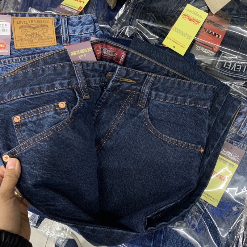Quần Jeans Nam Trung Niên Ống Đứng ,Phom Ống Rộng ,Đáy Quần Dài ,Túi Sau, Ống 21Cm ,Phù Hợp Cho Các Bác NamTrung Niên