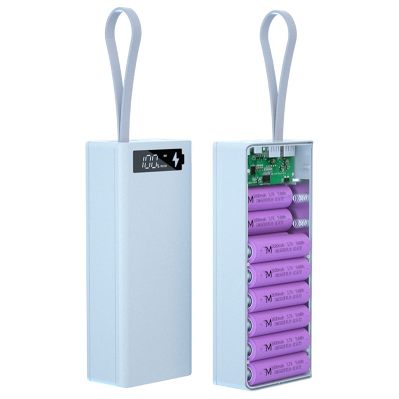 Vỏ bảo vệ pin sạc dự phòng C16 Lcd Diy 16x18650 không kèm pin có thể tháo rời