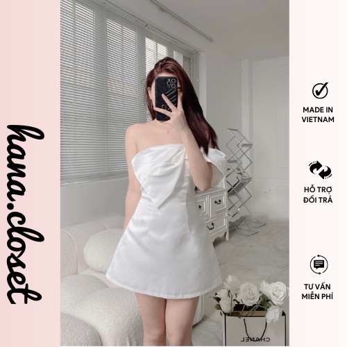 Váy dự tiệc lệch vai đầm đi tiệc trễ vai sang trọng cao cấp sexy xinh xắn