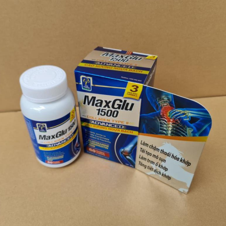 Maxglu 1500 Giúp phục hồi, tái tạo mô sụn khớp, tăng tiết dịch lọ 60 viên