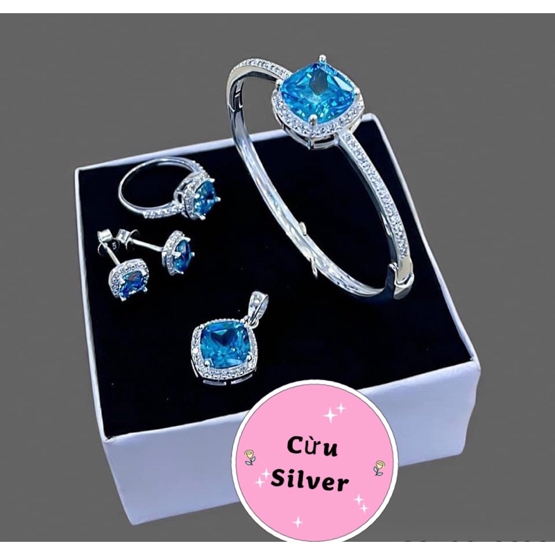 BỘ TRANG SỨC ĐÁ TOPAZ- CAO CẤP