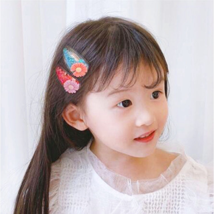 Set 10 Kẹp Tóc Hình Hoa / Trái Cây Dễ Thương Cho Bé Gái