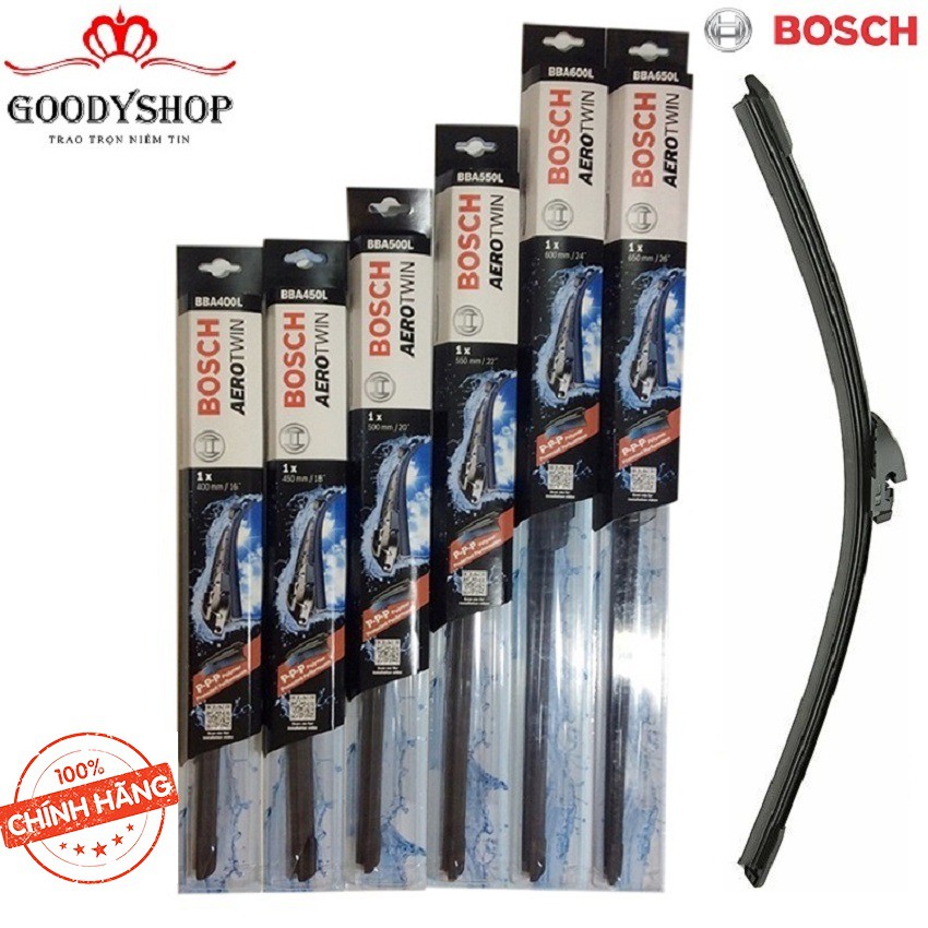 Gạt Mưa xe ô tô  Bosch Aero Twin thay thế cho các dòng xe:14”16”17"18”19”20”21”22”24”26”28”GOOODYSHOP