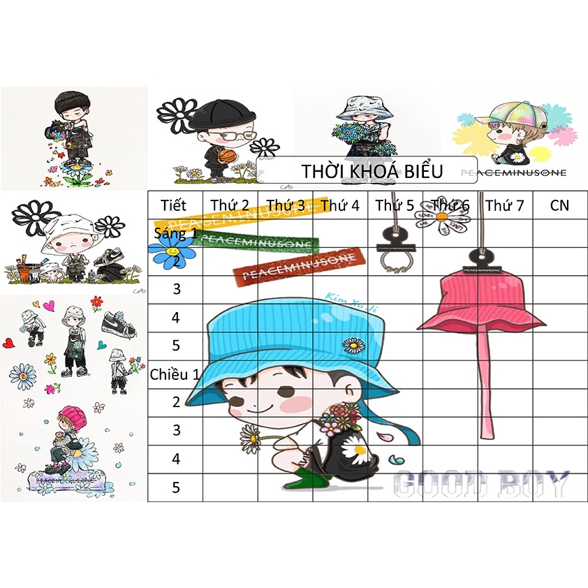 Thời Khoá Biểu hoa cúc GD TKB23 khổ A5