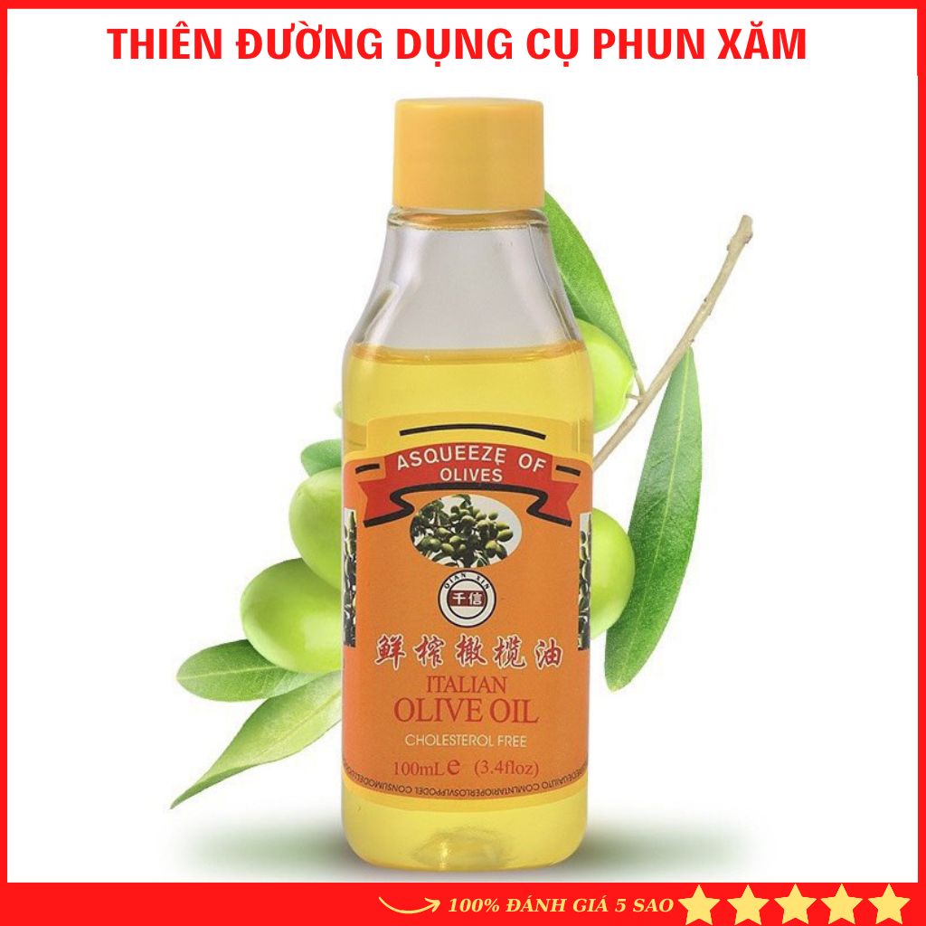 Dầu Olive oil lau da giả tập phun xăm, dầu lau mực 100ML DCPX-NTA