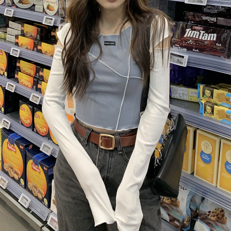 Áo thun tay dài thiết kế cách điệu thời trang cho nữ 41226