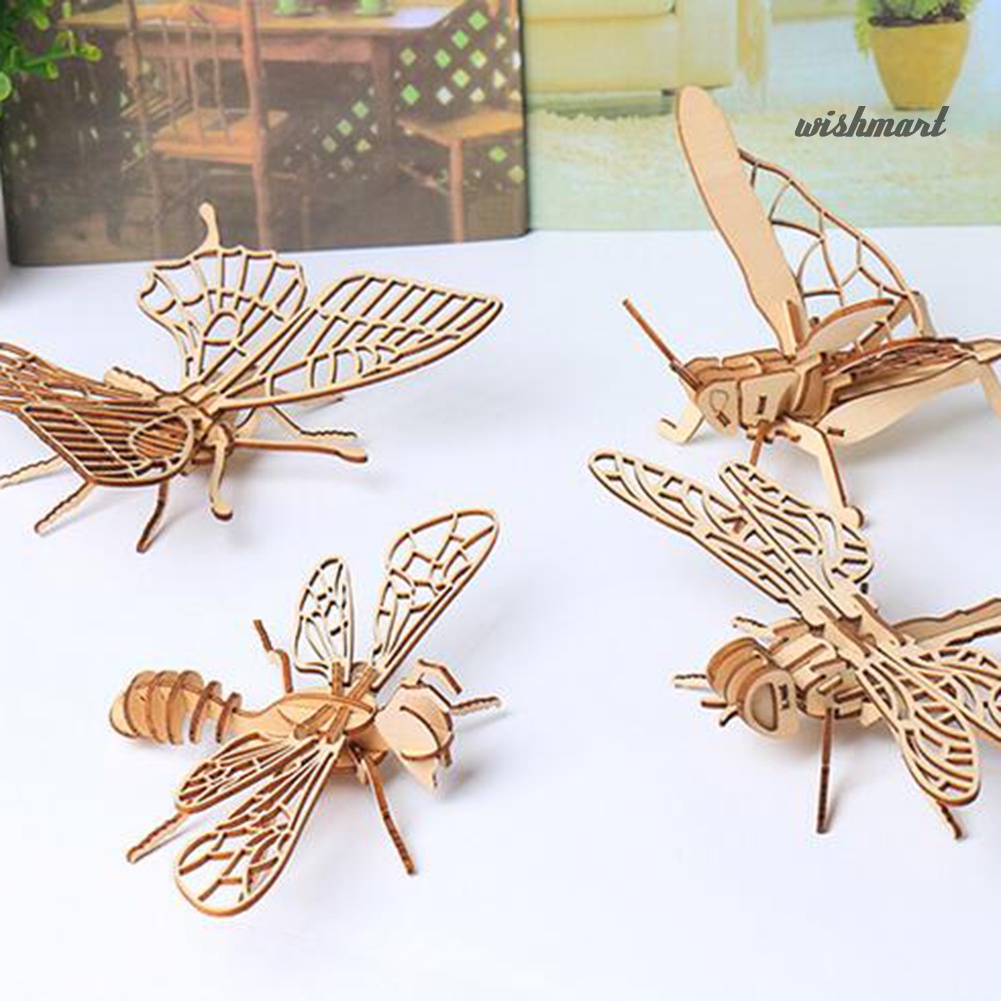 Đồ chơi lắp ráp mô hình côn trùng 3D bằng gỗ DIY độc đáo cho trẻ em