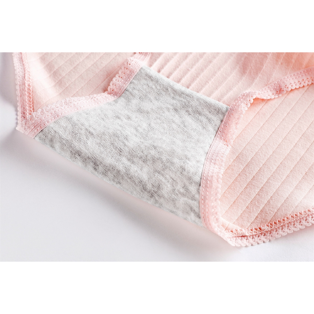 Pure cotton mid-waist breathable sexy threaded lace panties | BigBuy360 - bigbuy360.vn