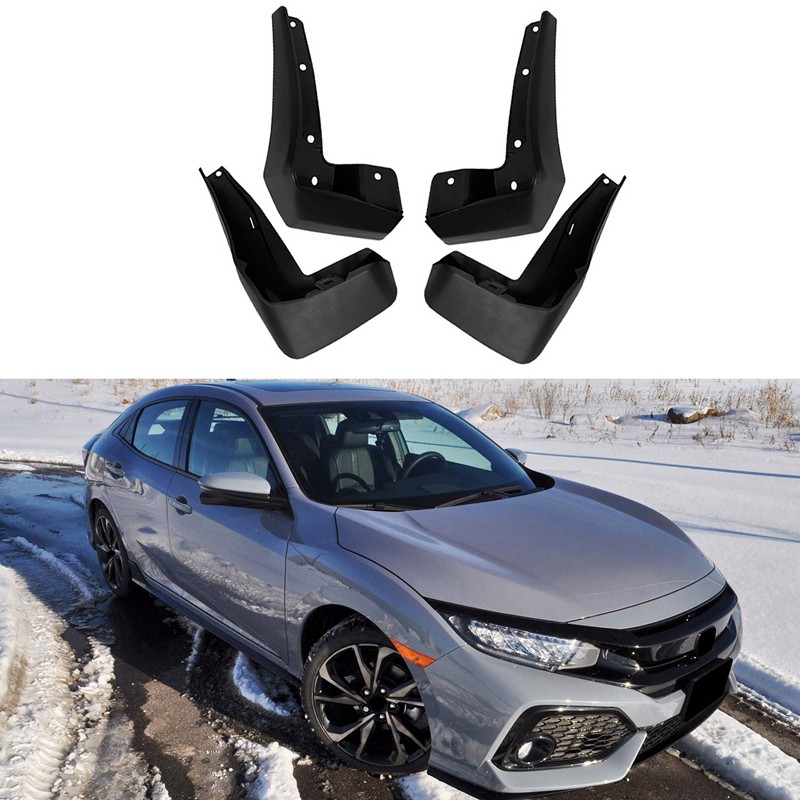 for Honda Civic Hatchback 2019-2020 Front&Rear Mud Flap Guard Fenders Mudguard Splash Mudflaps Fender Mudguards