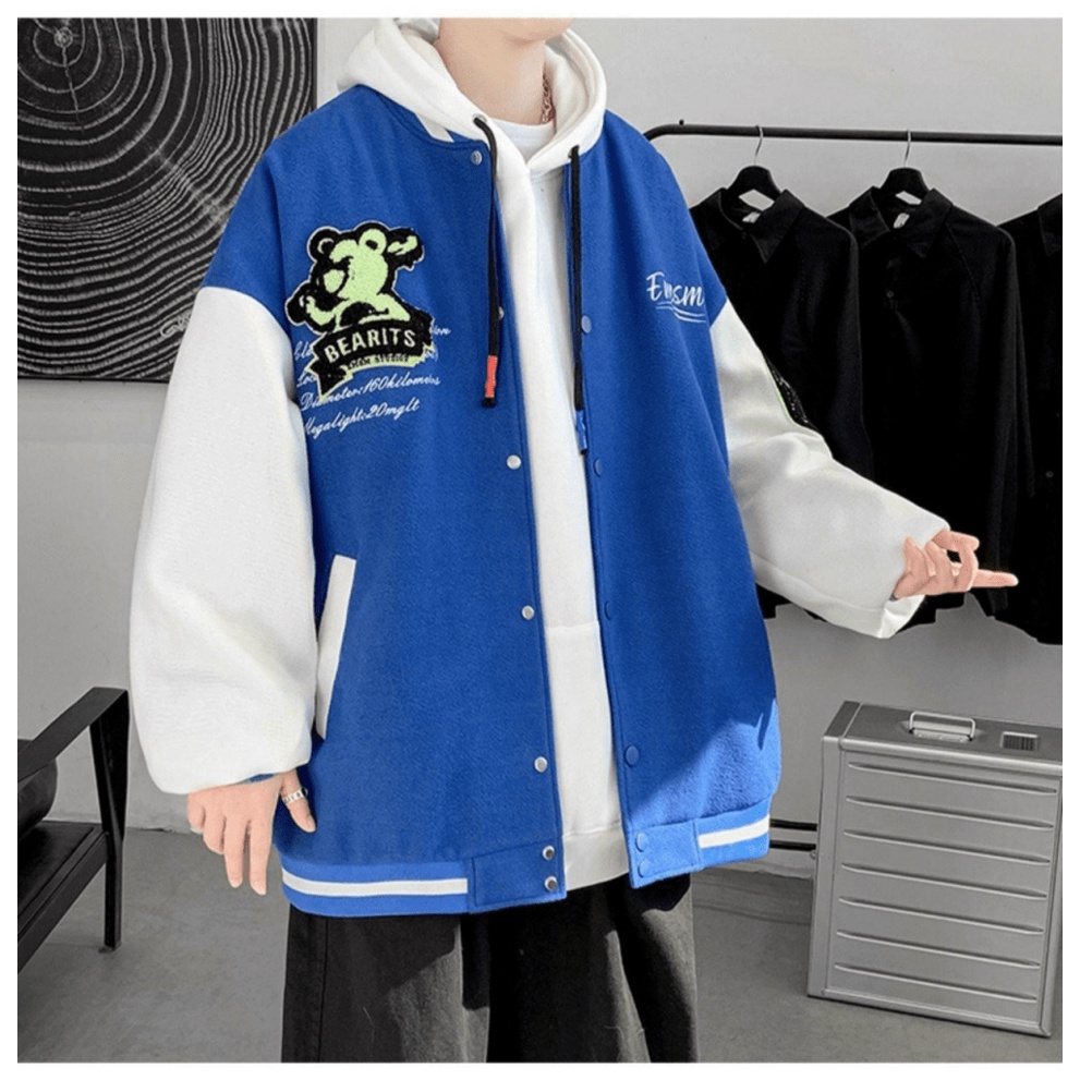 Áo Khoác Nỉ Nam Dây Khóa Kéo Kiểu Dáng Bomber Phong Cách Bóng Chày Hình In Sác Nét Form Rộng Mặc Thoáng Mát [NEW UNISEX]