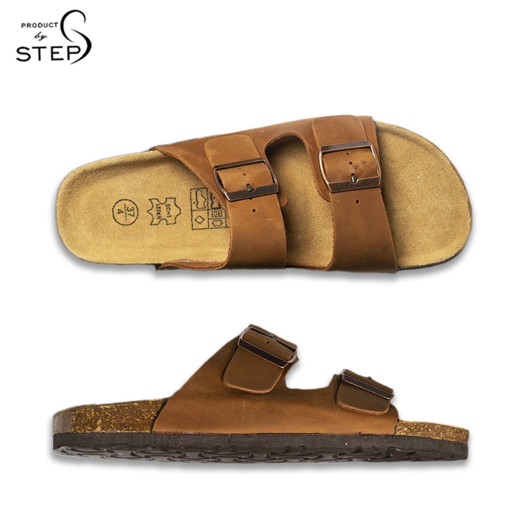 Dép đế trấu Unisex Da Quai 2 khóa