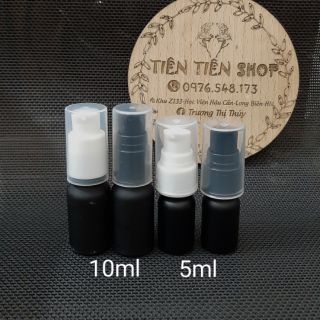 Chai thủy tinh sơn đen 5ml, 10ml xịt giọt