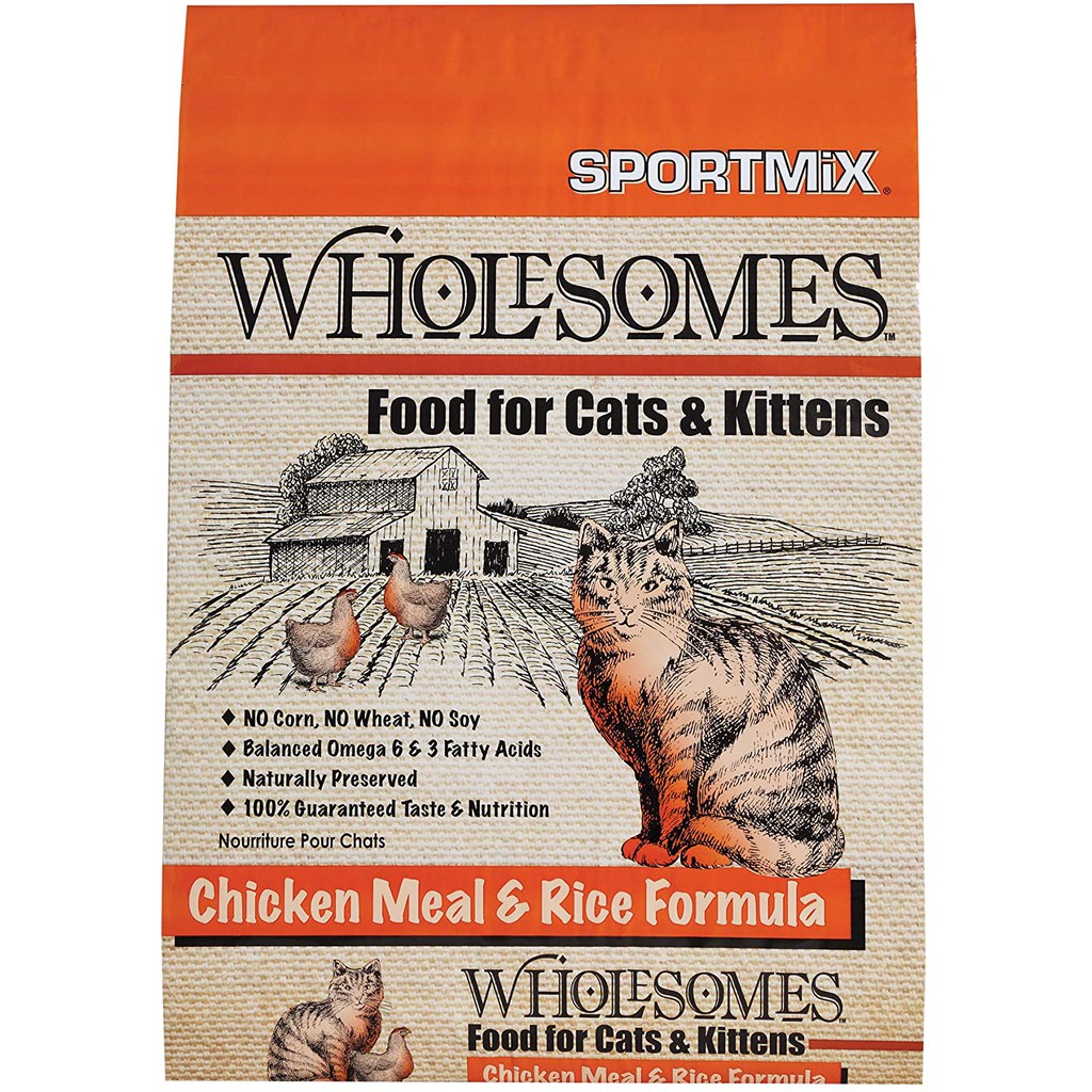 [DINH DƯỠNG CAO] Thức ăn hạt 6KG CHO TẤT CẢ GIỐNG MÈO SPORTMIX CHICKEN MEAL &amp; RICE vị Thịt Gà và Gạo