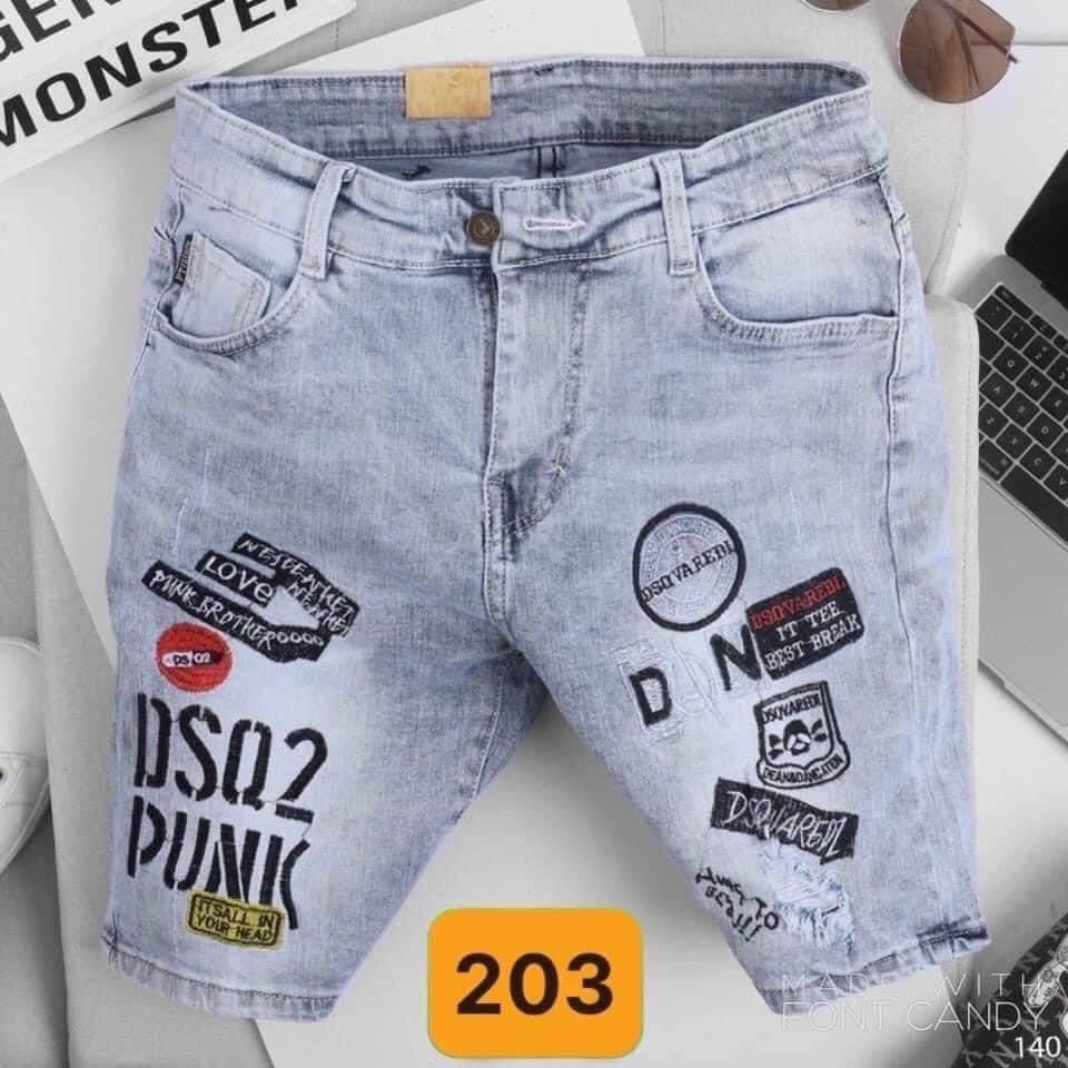 Quần Short Jean Nam thêu chất bò cotton,quần lửng jean, Quần rin nam ngắn NHIỀU MẪU ĐẸP QS207