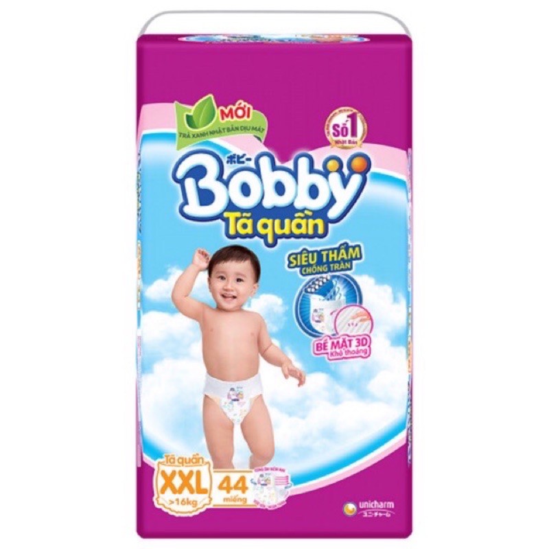 Bỉm - Tã Quần Bobby Size XXL Cực Đại- 44 miếng