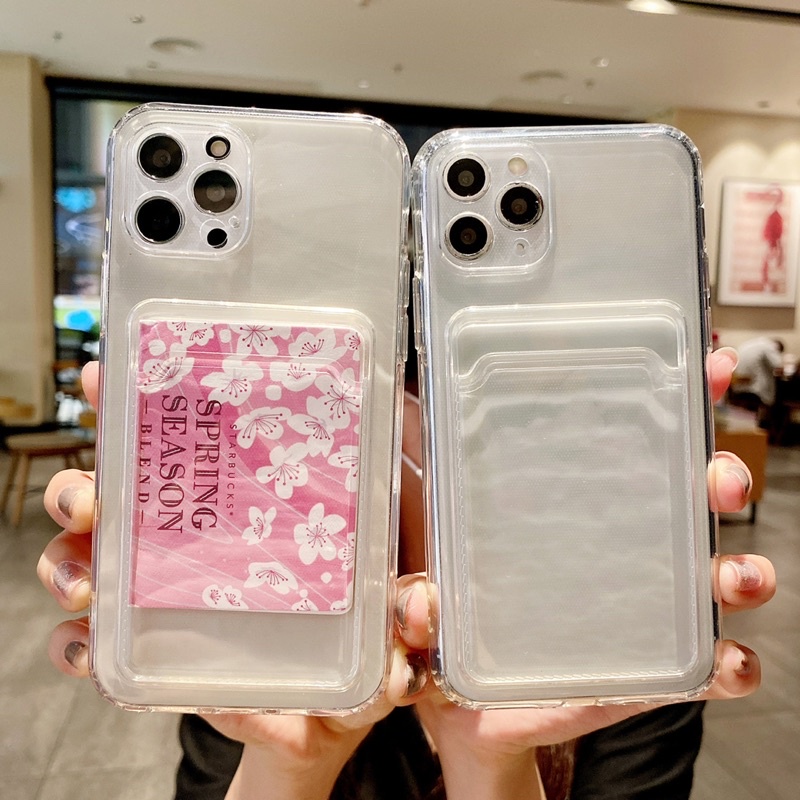 11 | 12 | 13 | 14 Pro max Xs max X 8 7 plus ốp bảo vệ camera Trong Suốt Chống sốc 4 góc Có Ngăn khe Đựng cài Thẻ Ip | BigBuy360 - bigbuy360.vn