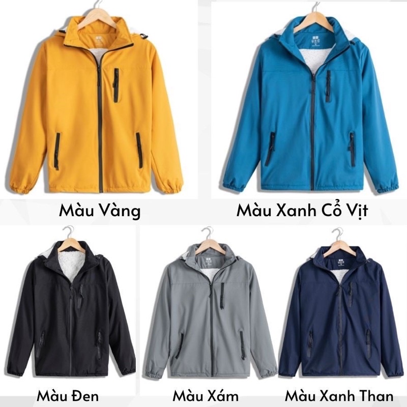 ÁO GIÓ HIDOLI MŨ RỜI LÓT LÔNG CỪU