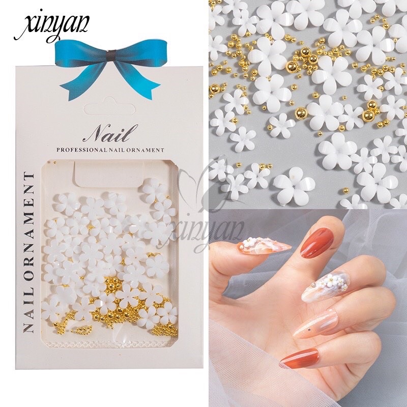 Hoa mix bi sứ gắn móng