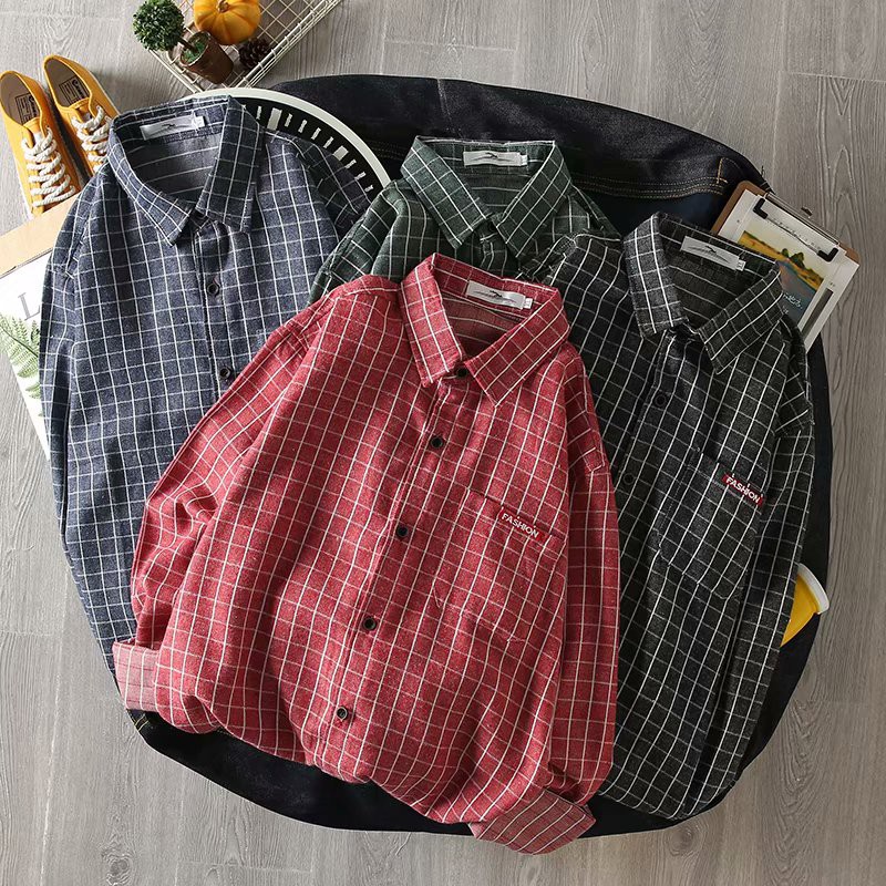 Men's fashion style striped long-sleeve shirt