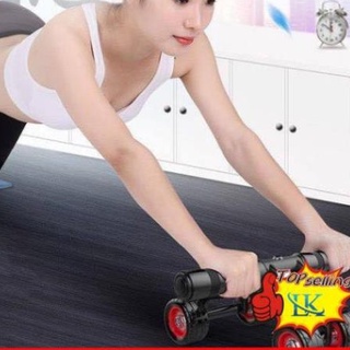 Con Lăn tập bụng 4 bánh siêu chắc tặng kèm thảm