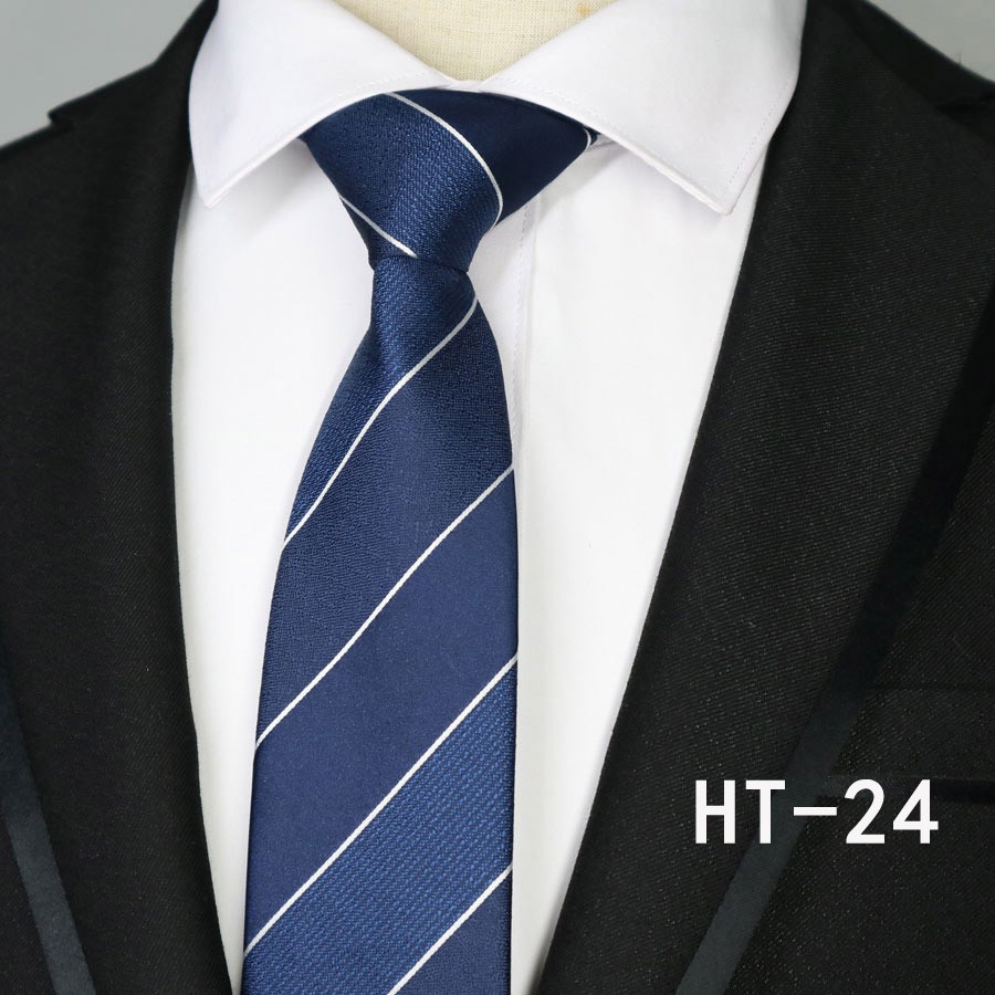 Cà Vạt Lụa Họa Tiết Sọc Ngang 7CM Thời Trang Cho Nam