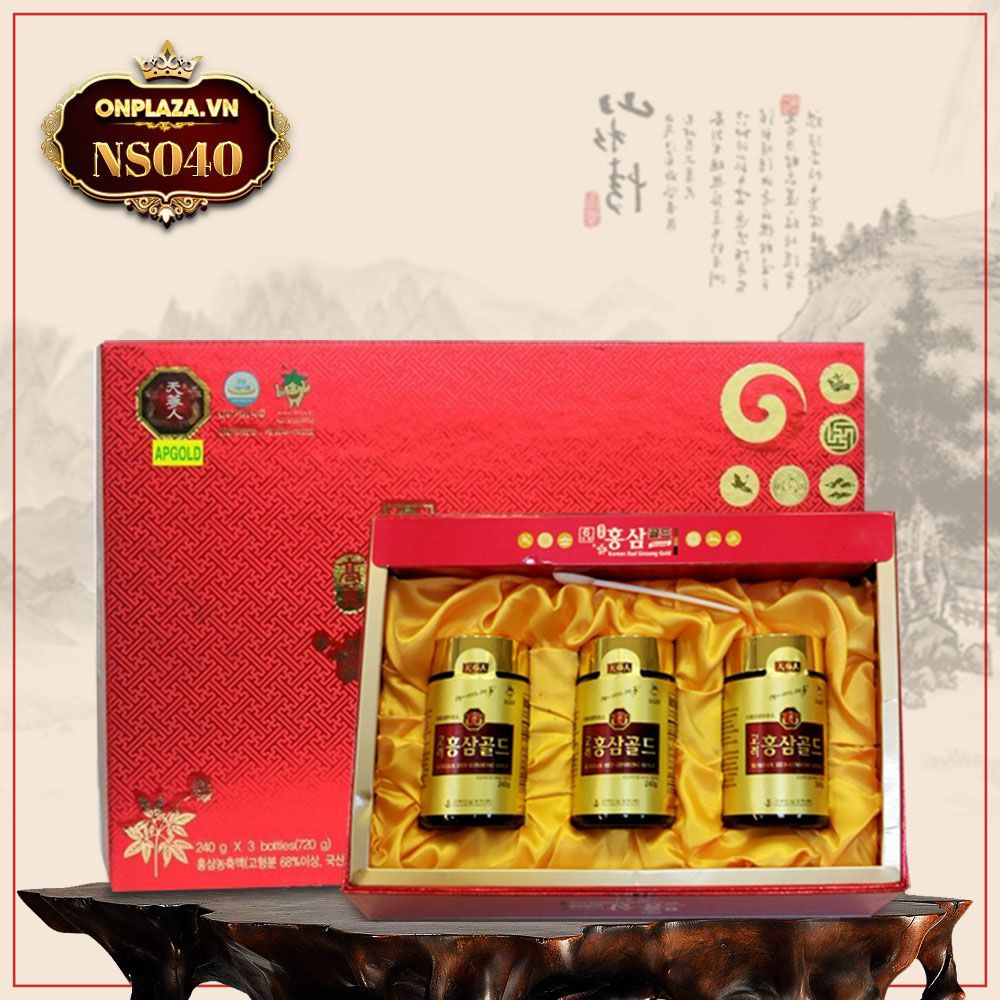 Cao hồng sâm Hàn Quốc hộp 3 lọ x 240g 6 năm tuổi Hàn Quốc NS040