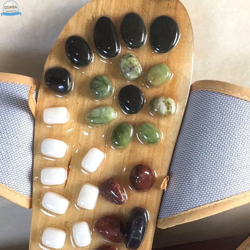 1 Đôi Dép Xỏ Ngón Mát Xa Chân Bằng Đá Sa Thạch Tự Nhiên Giảm Mệt Mỏi Cho Nam Nữ