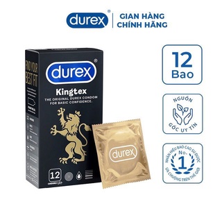 Bao Cao Su Durex Kingtex hộp 12 cái
