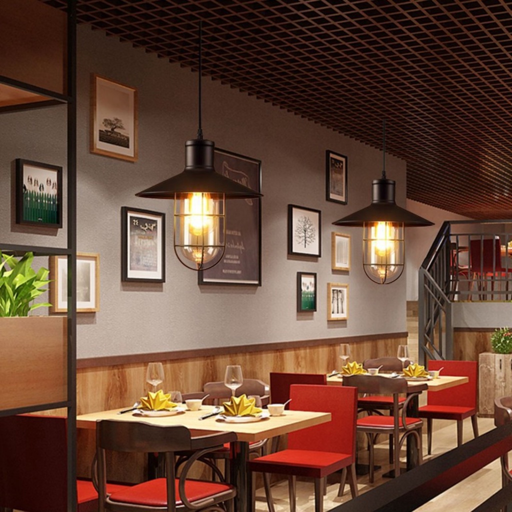 Đèn chao thả chống nổ SuperVilighting mã THACNO-D270, Đui E27Trang trí phòng khách, bàn ăn, shop, Thả đơn, BH 24 tháng.