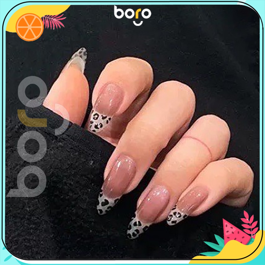 [Mẫu 101-200] Móng Tay Bò Sữa Hot trend 2021 Bộ Nail Box 24 móng tay giả loại dài ngắn