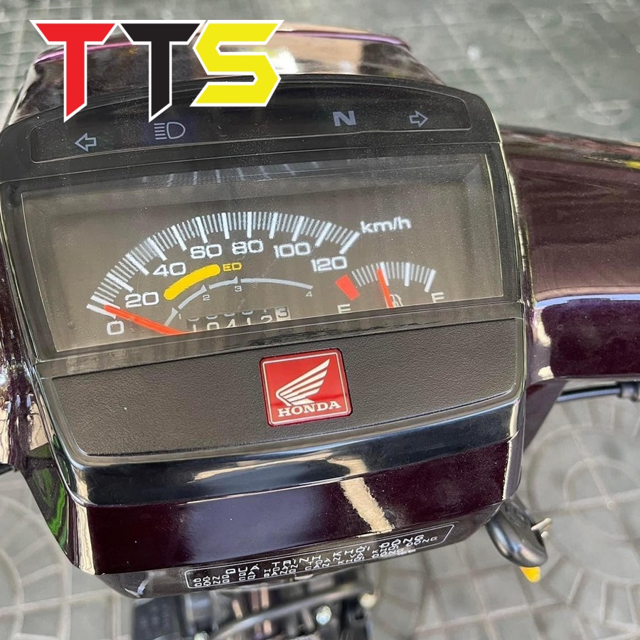Tem logo honda cánh chim hàng zin mod lên màu đỏ dán bợ đồng hồ, bảng số